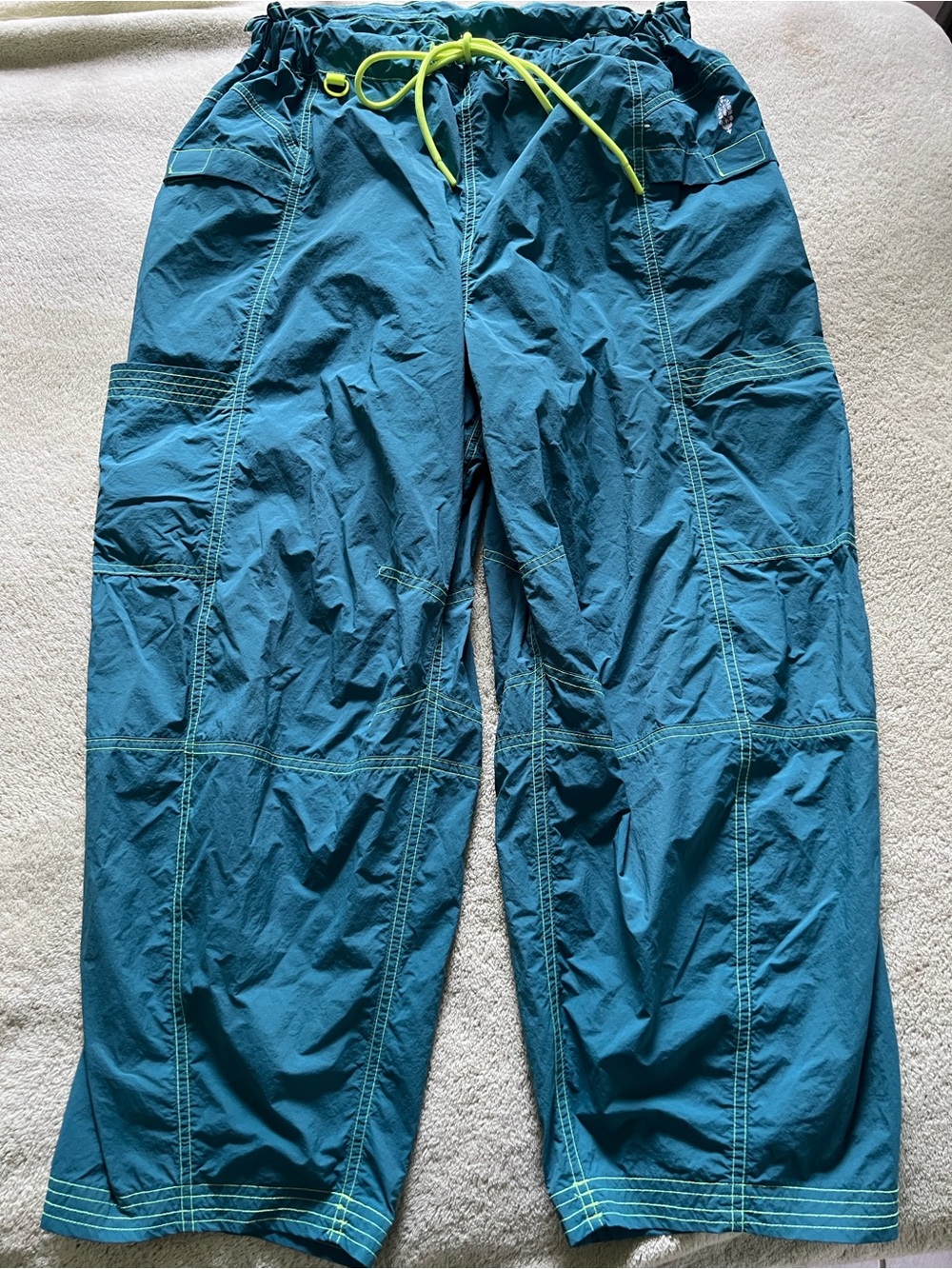 Free People FP Movement In The Wild Hiking Cargo Pants Teal Turquoise - Picture 4 of 12